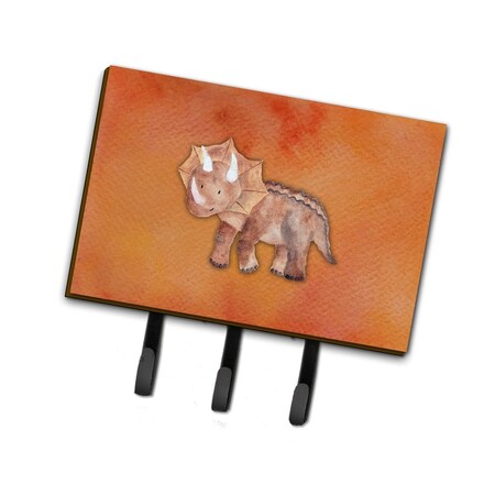 Carolines Treasures Triceratops Watercolor Leash or Key Holder BB7403TH68